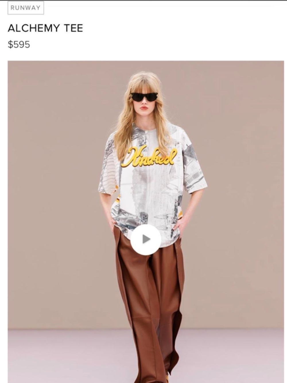 Zimmermann Tee with Golden Script on Light Gray